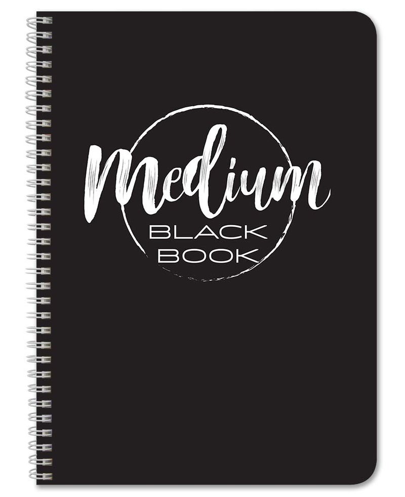 BookFactory Medium Black Book/Address Book - 100 Pages, 5'' x 7'', Wire-O (Made in USA) - Image 1